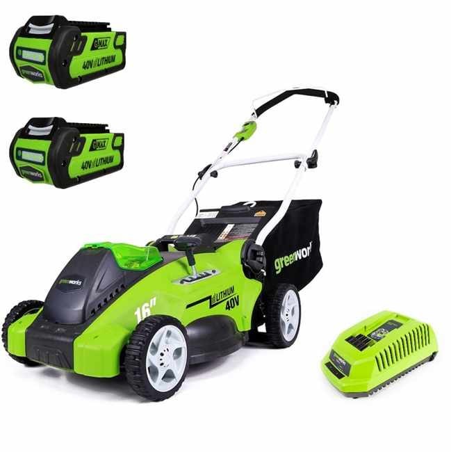 Газонокосилка аккумуляторная G-MAX 40V GREENWORKS G40LM41K2-2X