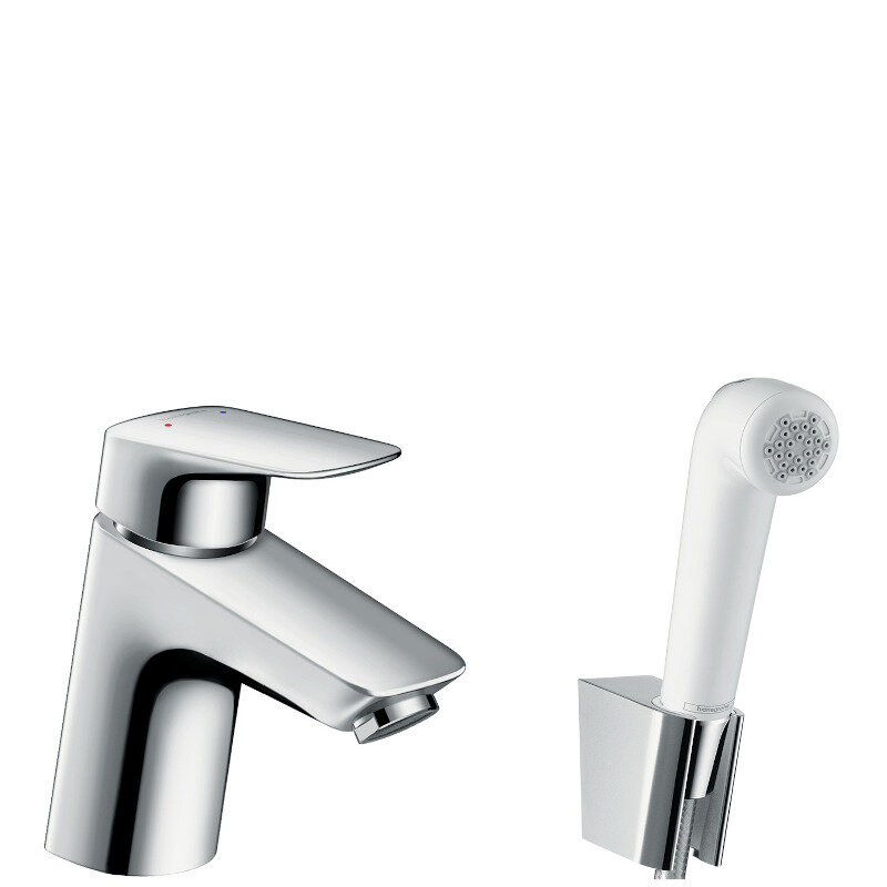 Смеситель для раковины HansGrohe HG Logis 70 с гигиеническим душем шланг 160 м хром