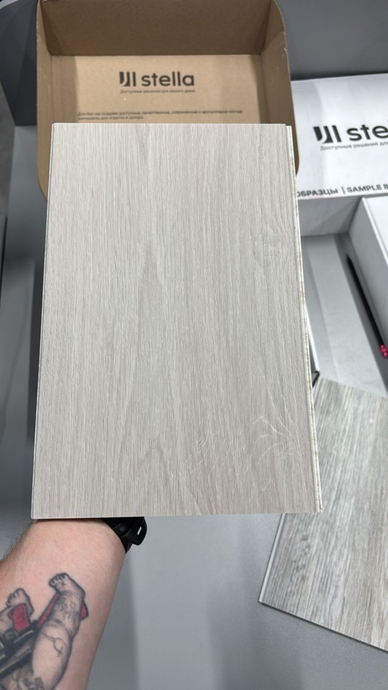 Ламинат SPC водостойкий 43 класс Stella Standart Кедр Дымчатый 1218 x 180 х 4,3 мм (3,069 кв.м)