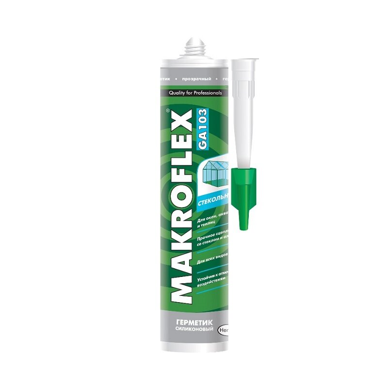 Герметик силиконовый Makroflex GA103 стекольный, прозрачный (0,30 л)