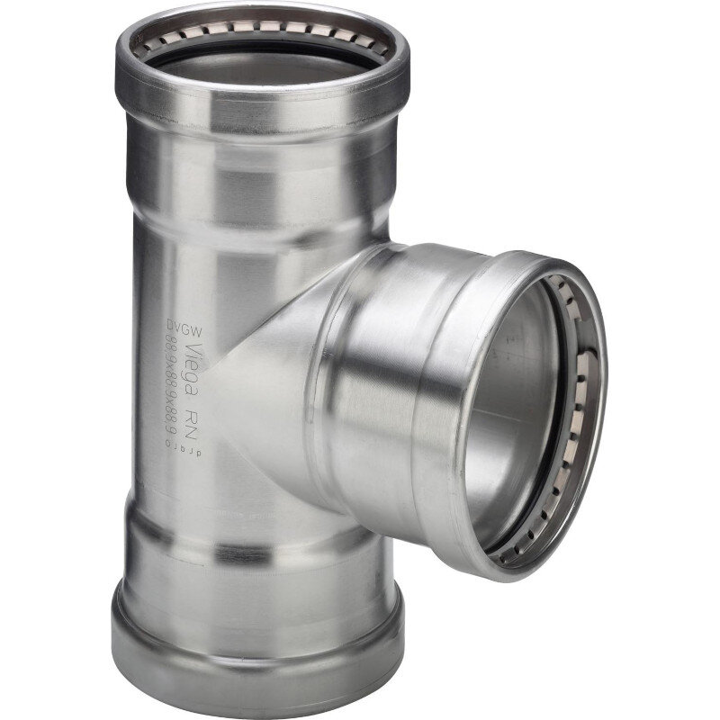 Тройник пресс нержавеющая сталь Sanpress Inox VIEGA 108x89x108