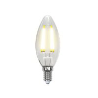 Лампа филаментная LED E14, свеча, 6Вт, 3000К, теплый свет
