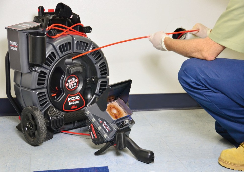 Видеосистема RIDGID SeeSnake MAX RM200A с монитором CS6X, аккумулятором, зарядным устройством и адаптером