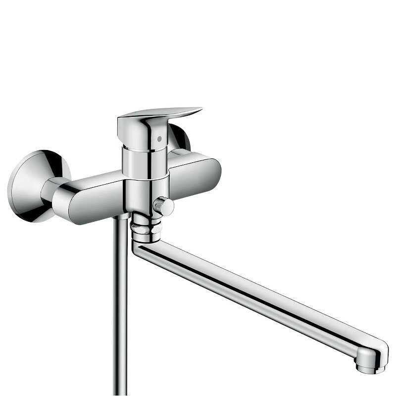 Смеситель для ванны HansGrohe HG Logis длинный излив хром