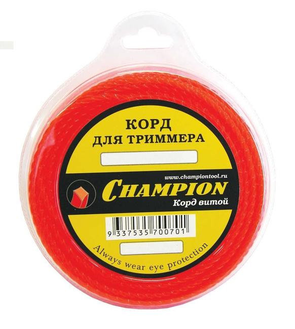 Корд триммерный Champion Twisted Square 2.4 мм х 12 м (витой квадрат)