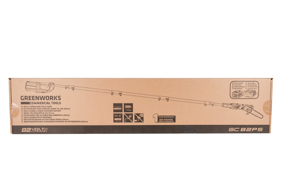 Высоторез-сучкорез аккумуляторный 60V GREENWORKS GD60PS