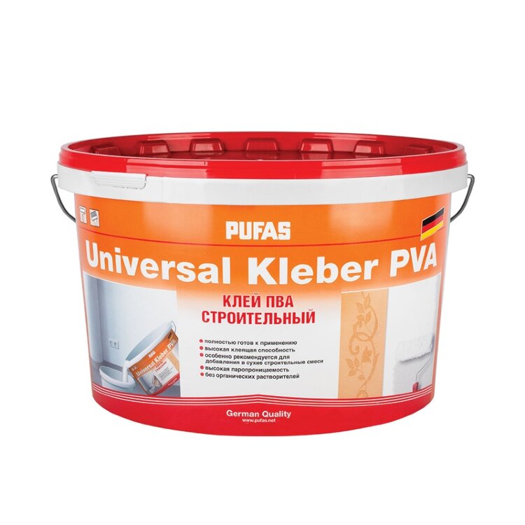 Клей ПВА Pufas Universal Kleber cтроительный (10 кг)