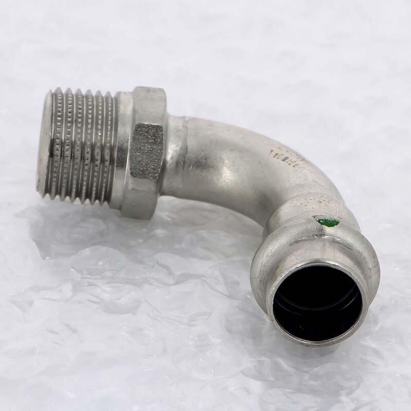 Угол пресс-Н нержавеющая сталь Sanpress Inox VIEGA 15x1/2
