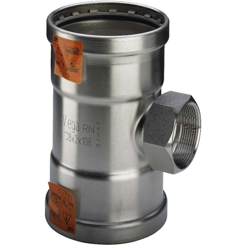Тройник пресс-В нержавеющая сталь Sanpress Inox VIEGA 76х2х76