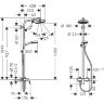 Душевая система HansGrohe HG Crometta Showerpipe 160 1jet белый/хром