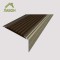 Анодированный алюминиевый угол-порог Премиум 50 мм матовый шампань, цвет вставки темно-коричневый 3 метра