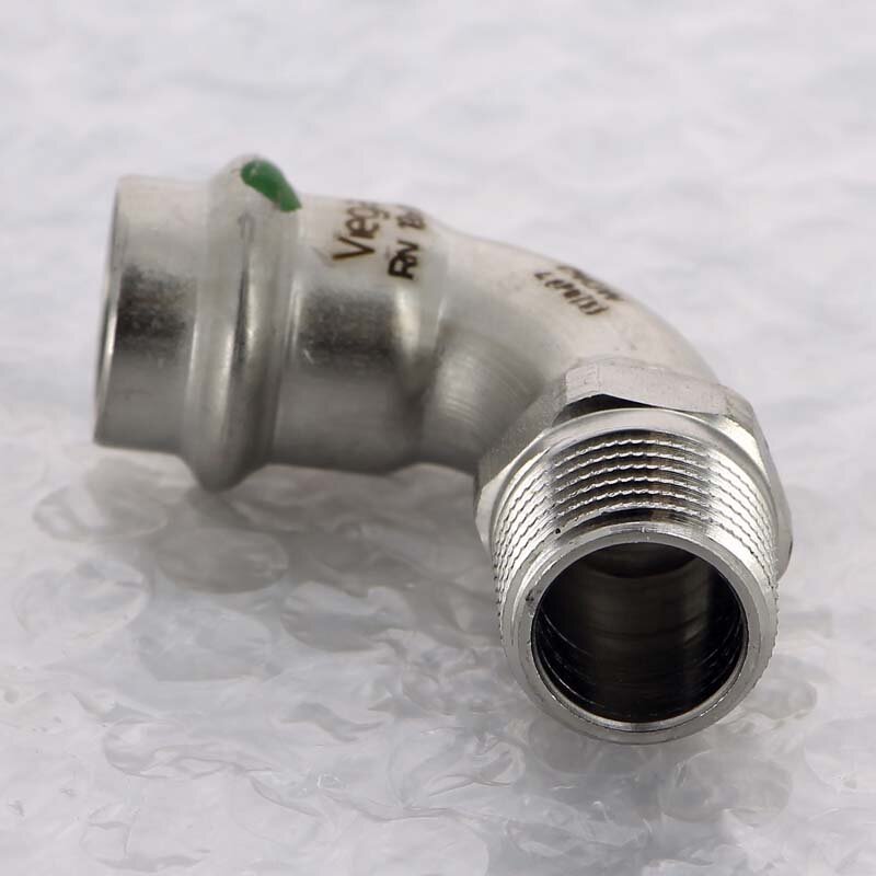 Угол пресс-Н нержавеющая сталь Sanpress Inox VIEGA 18x1/2