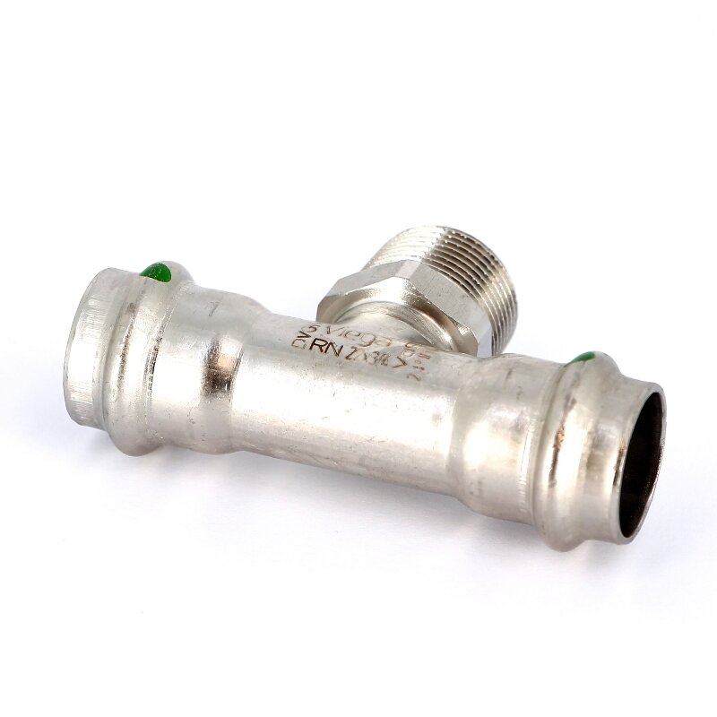 Тройник пресс-Н нержавеющая сталь Sanpress Inox VIEGA 22х3/4х22