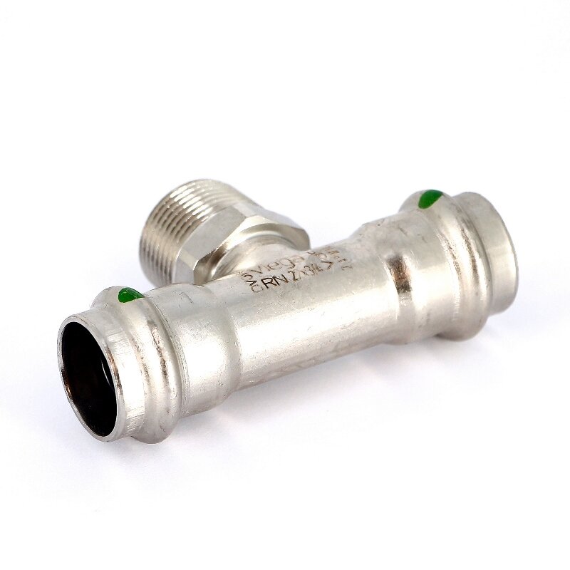 Тройник пресс-Н нержавеющая сталь Sanpress Inox VIEGA 22х3/4х22