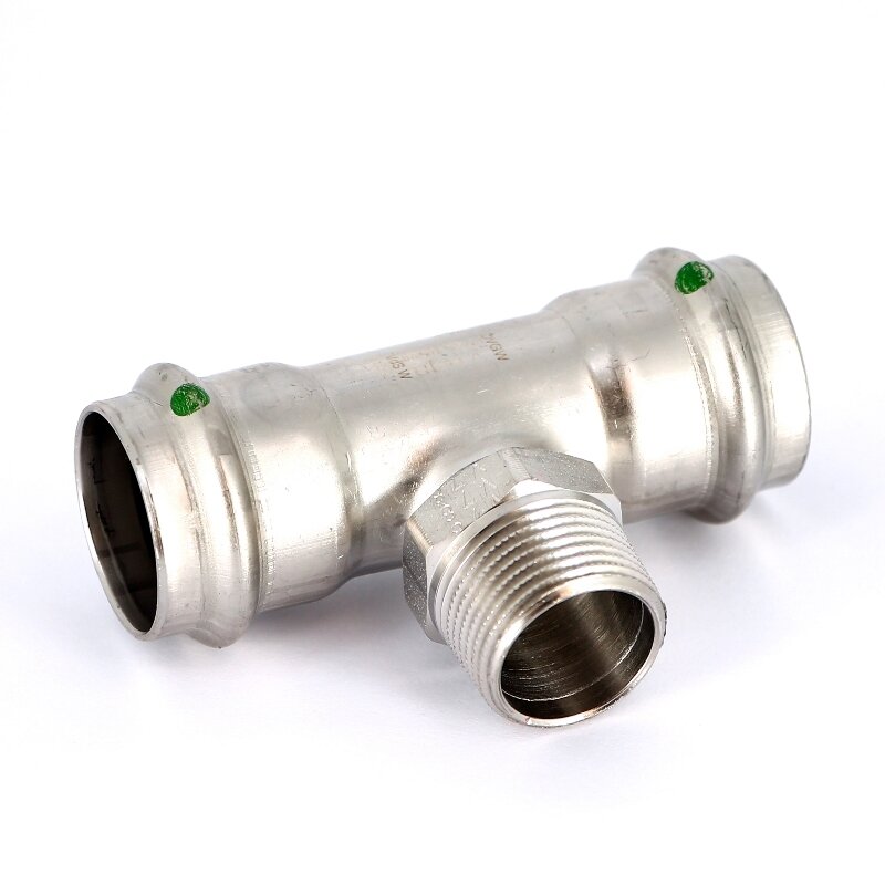 Тройник пресс-Н нержавеющая сталь Sanpress Inox VIEGA 28х3/4х28