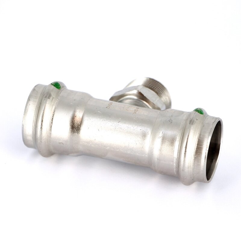 Тройник пресс-Н нержавеющая сталь Sanpress Inox VIEGA 28х3/4х28