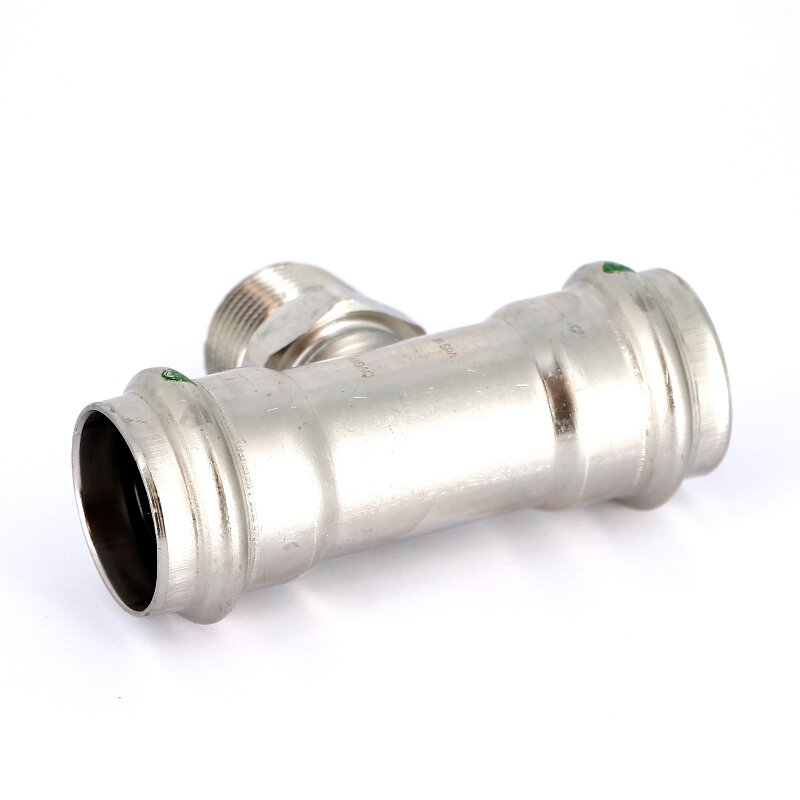 Тройник пресс-Н нержавеющая сталь Sanpress Inox VIEGA 28х3/4х28
