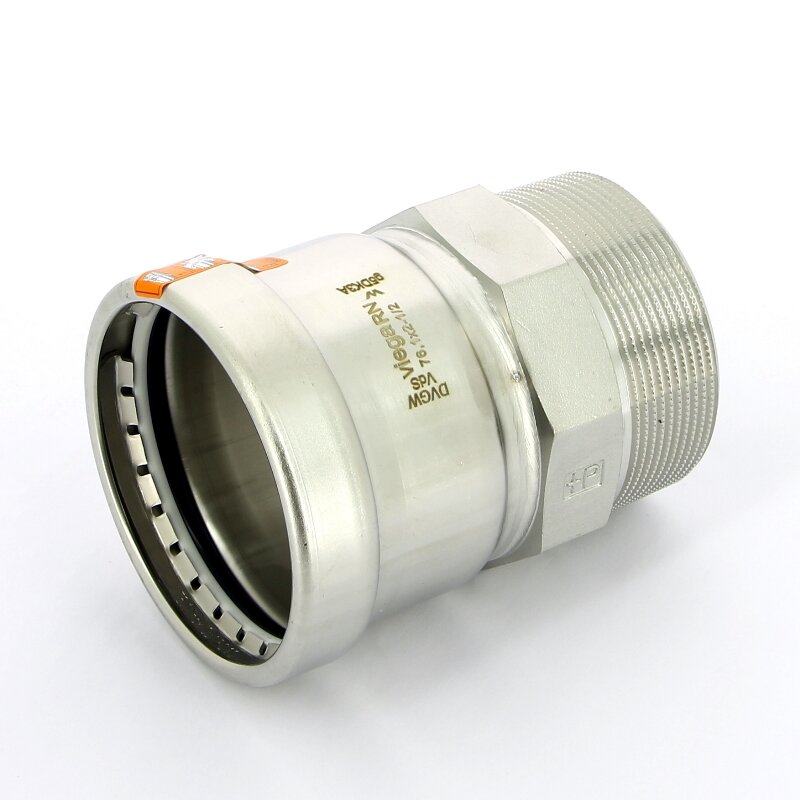 Муфта пресс-Н нержавеющая сталь Sanpress Inox XL со стопорным кольцом VIEGA 76х21/2
