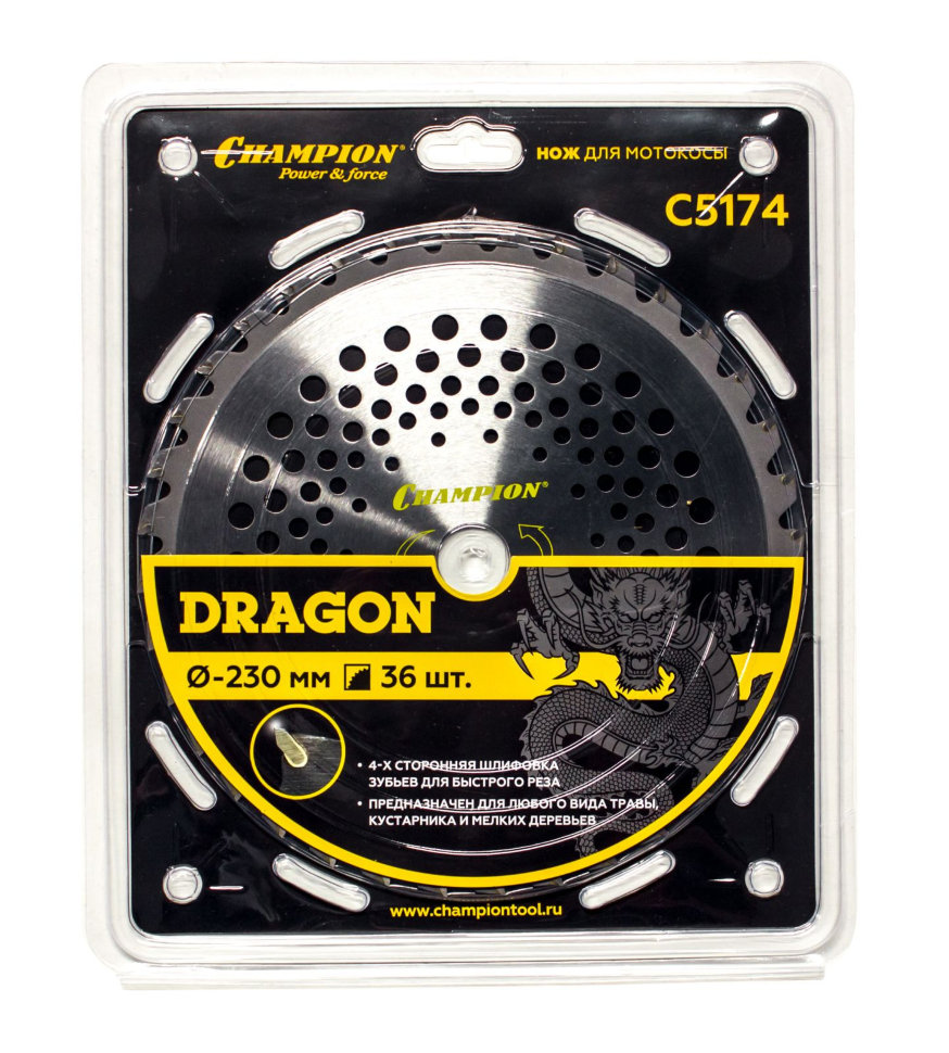 Нож с зубцами из твердого сплава Champion Dragon 40/255/25.4