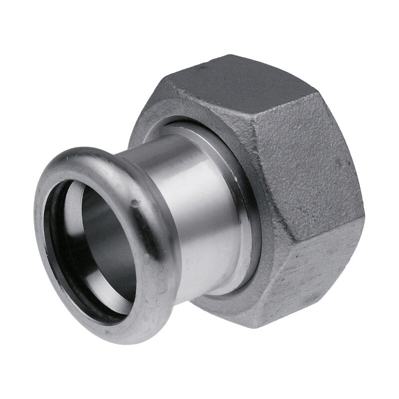 Муфта пресс с накидной гайкой KAN 15 х 3/4 нерж сталь Therm Inox