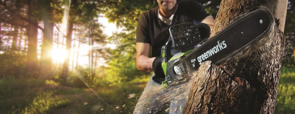 Пила цепная аккумуляторная G-MAX 40V GREENWORKS GD40CS15