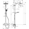 Душевая система HansGrohe HG Crometta Е 240 1jet Showerpipe с термостатом хром