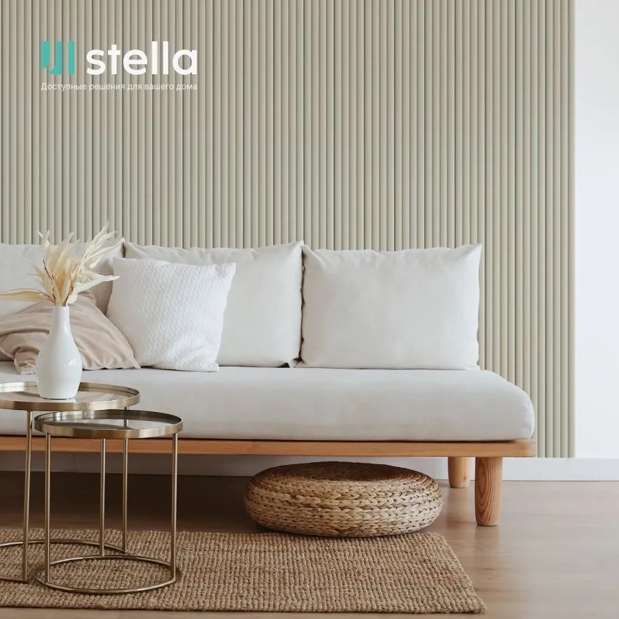 Панель стеновая реечная МДФ Stella Wave De Luxe Palomino 2700x119x16 (упак. 4шт = 1,285м²)
