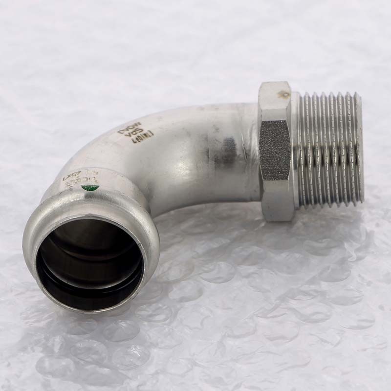Угол пресс-Н нержавеющая сталь Sanpress Inox VIEGA 28x1