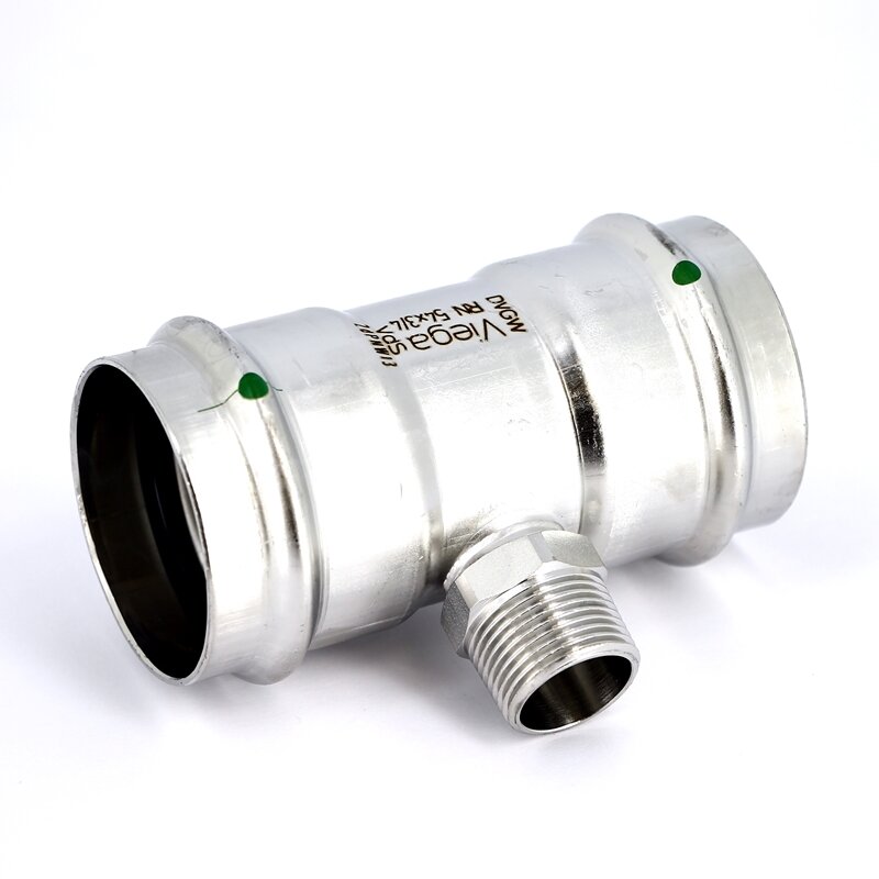 Тройник пресс-Н нержавеющая сталь Sanpress Inox VIEGA 54x3/4x54