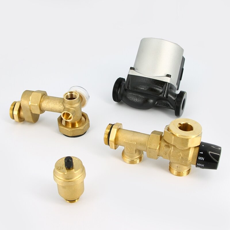 Насосно-смесительная группа UNI-FITT SOLOMIX X с наружной резьбой 1 с насосом GRUNDFOS UPSO 25-65 130