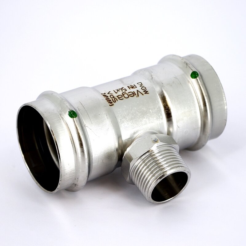 Тройник пресс-Н нержавеющая сталь Sanpress Inox VIEGA 54x1x54