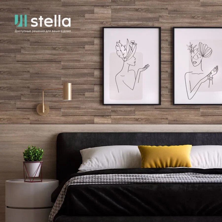 Панели МДФ 3D STELLA Дуб Винтаж (упак. 18шт = 1,13м²)