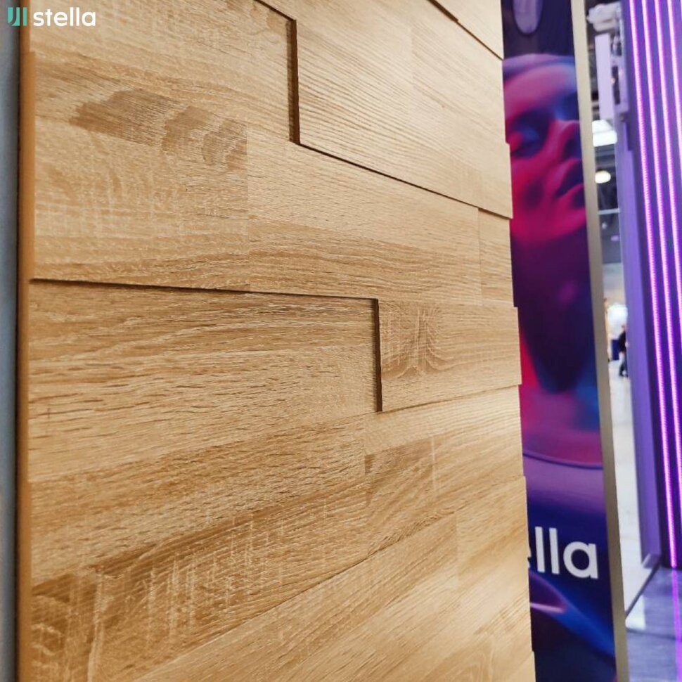 Панели МДФ 3D STELLA Standard Дуб Сонома (упак. 18шт = 1,13м²)