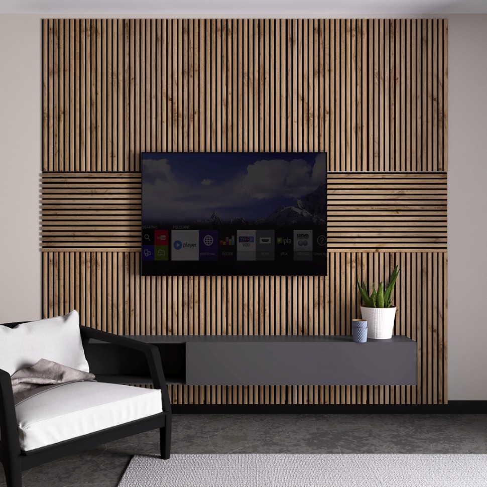 Панель МДФ Стеновая Акустическая Stella Trend Light Пекан 900х600х21 мм (1шт = 0,54м²)