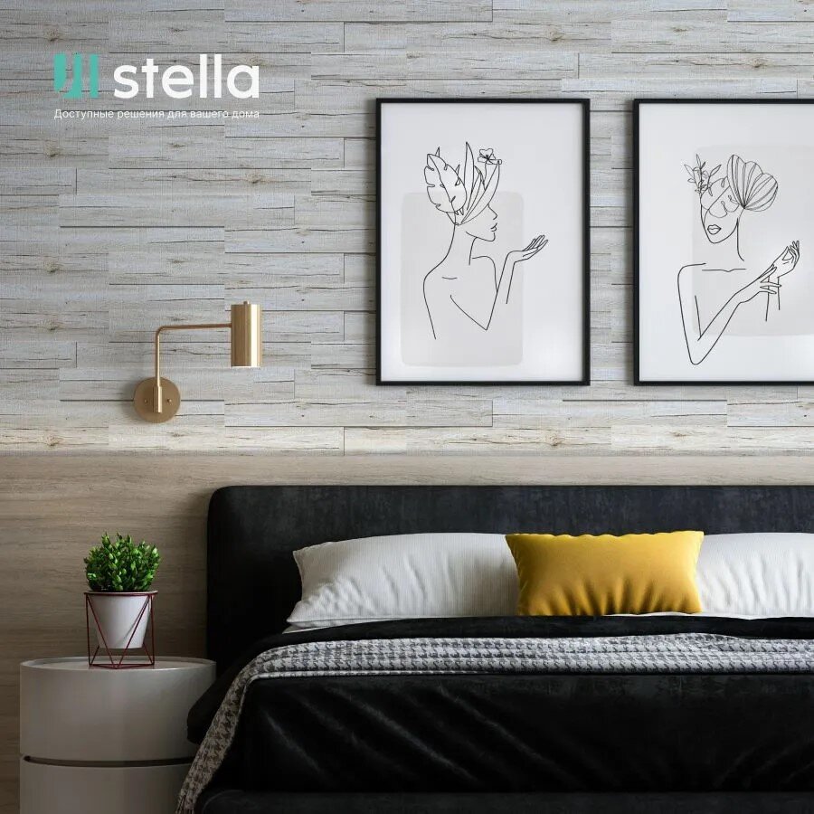 Панели МДФ 3D STELLA Standard Дуб Санремо Белый (упак. 18шт = 1,13м²)