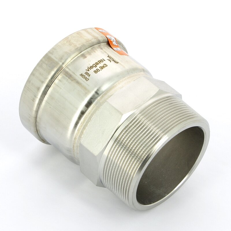 Муфта пресс-Н нержавеющая сталь Sanpress Inox XL со стопорным кольцом VIEGA 89х3