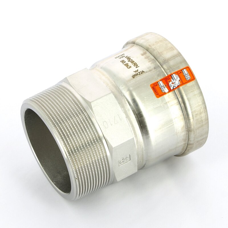Муфта пресс-Н нержавеющая сталь Sanpress Inox XL со стопорным кольцом VIEGA 89х3