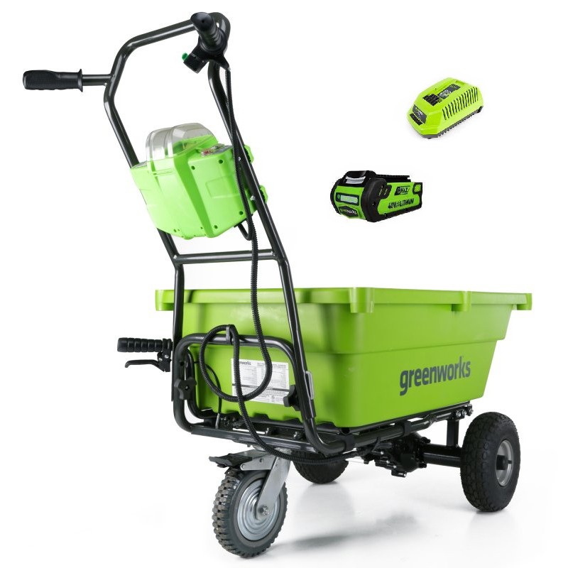 Тележка садовая самоходная G-MAX 40V GREENWORKS G40GCK4