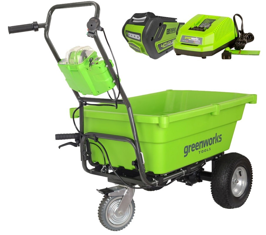 Тележка садовая самоходная G-MAX 40V GREENWORKS G40GCK6