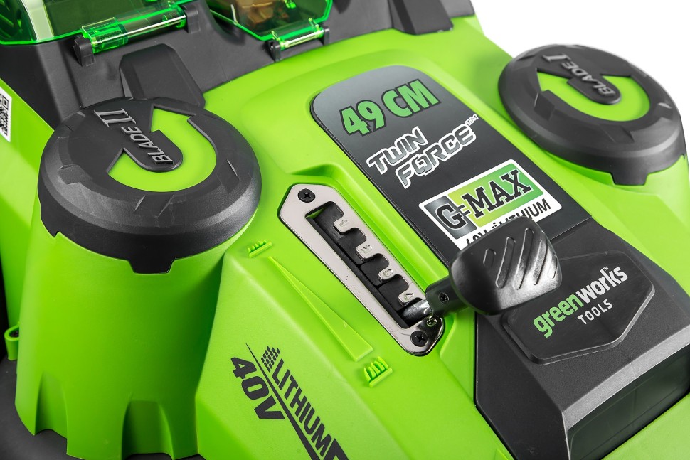 Газонокосилка аккумуляторная G-MAX 40V GREENWORKS G40LM49DBK6