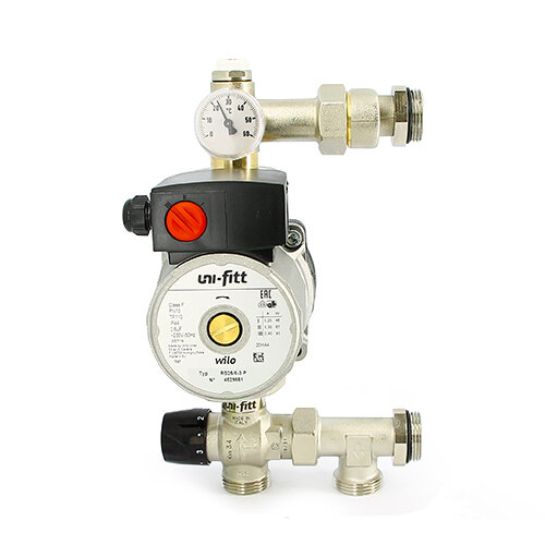 Насосно-смесительная группа UNI-FITT SOLOMIX X с наружной резьбой 1 с насосом GRUNDFOS UPM3 AUTO 25-70 130