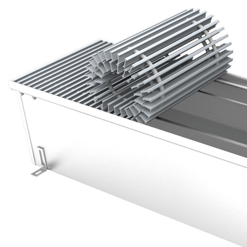 Решетка с рамкой Wilma Vitron ширина 260мм шаг 13мм длина 1700мм профиль анодированный алюминий цвет серебро Решетка с рамкой Wilma Vitron ширина 260мм шаг 13мм длина 1700мм профиль анодированный алюминий цвет серебро