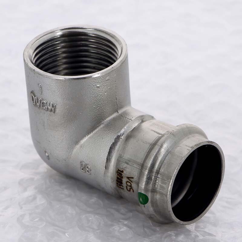 Угол пресс-В компактный нержавеющая сталь Sanpress Inox VIEGA 28x1