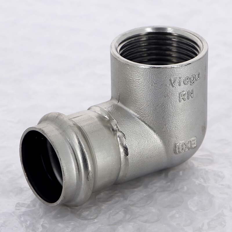 Угол пресс-В компактный нержавеющая сталь Sanpress Inox VIEGA 28x1