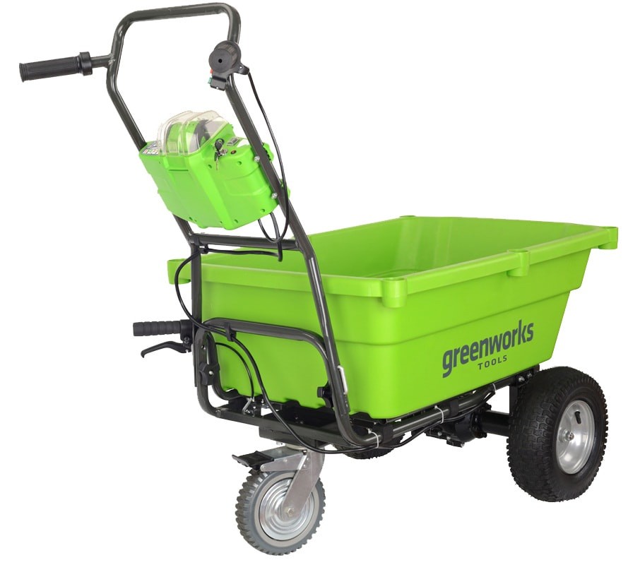Тележка садовая самоходная 106 л G-MAX 40V GREENWORKS G40GC