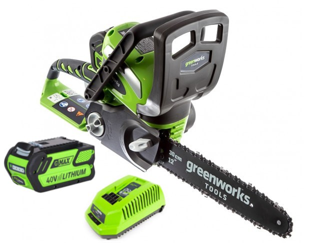 Пила цепная аккумуляторная G-MAX 40V GREENWORKS G40CS30K4