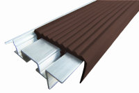 Алюминиевый закладной профиль SafeStep 1,2 м темно-коричневый