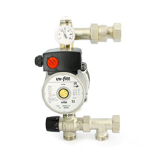 Насосно-смесительная группа UNI-FITT SOLOMIX X с накидной гайкой 1 с насосом GRUNDFOS UPM3 AUTO 25-70 130
