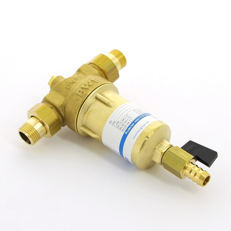 Фильтр промывной BWT Protector mini 1/2 100 мкм латунная колба