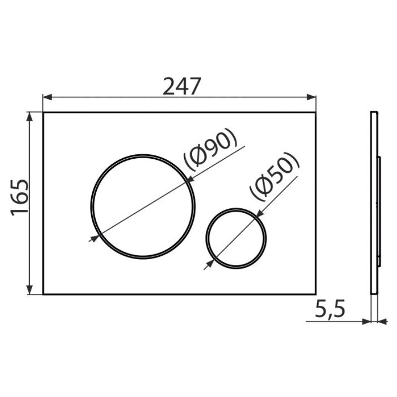 Кнопка смыва Alcaplast M670 пластик белая